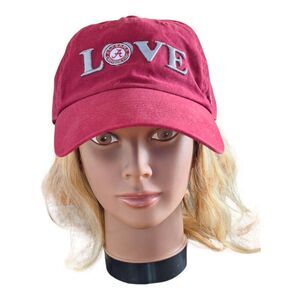 Alabama LOVE Crimson Tide Logo Hat Cap Strap Back Red 47 Brand Ladies Adjustable